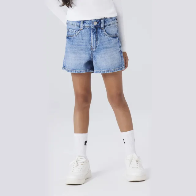 NAME IT mom jeansshort medium blue denim, foto 4