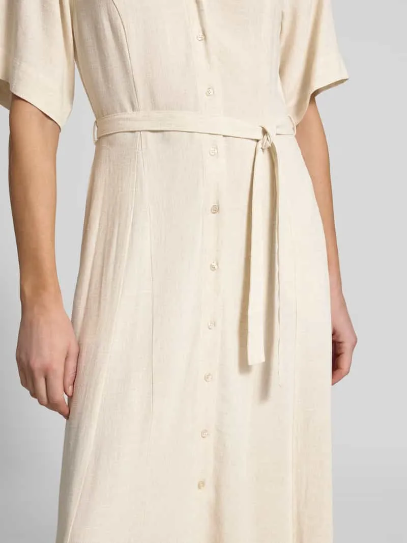 Selected Slfviva linnen jurk beige, foto 5