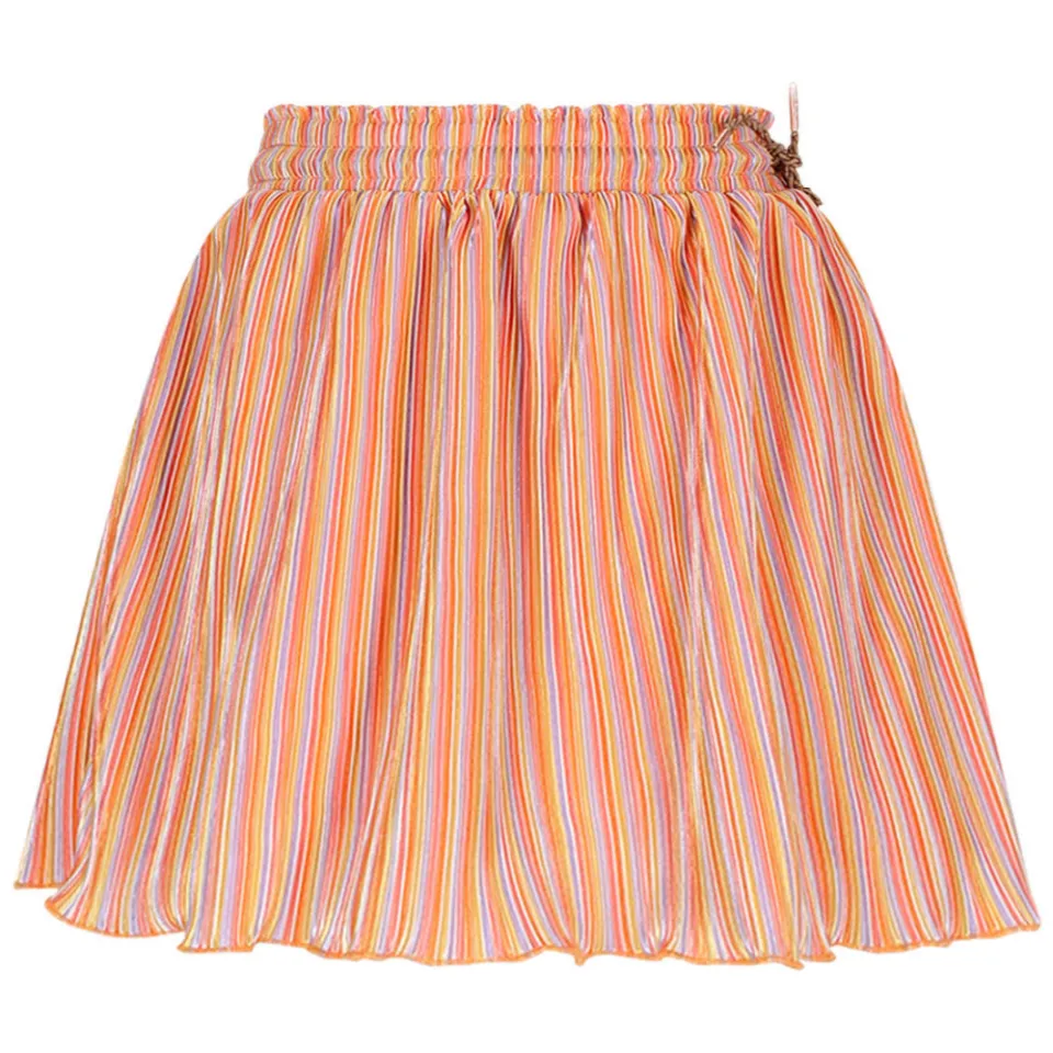 Nono Norah gestreepte plissé rok oranje, foto 4