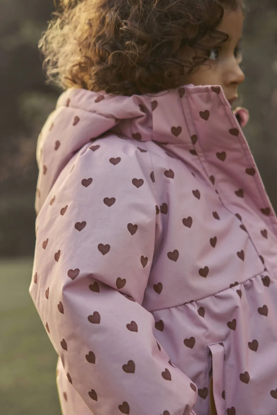 Lil' Atelier MINI winterjas met print - roze/bruin, foto 4