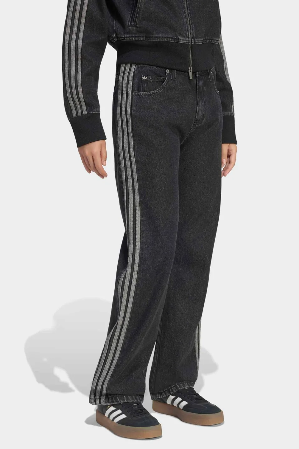 Adidas Originals Firebird straight leg jeans - zwart, foto 3