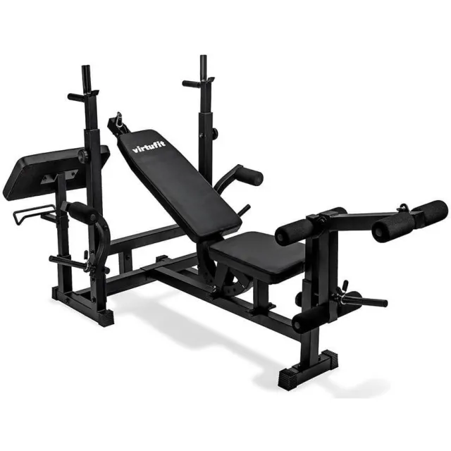 Virtufit multifunctionele halterbank deluxe Zwart