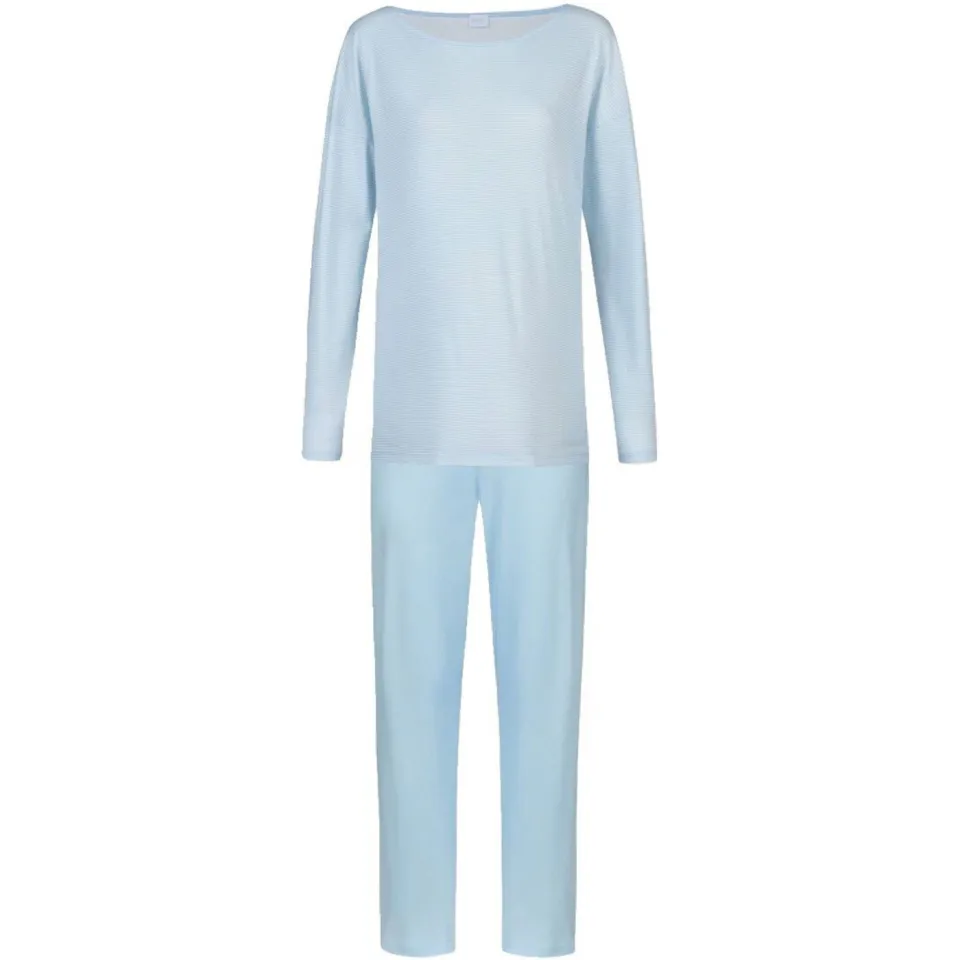 Mey Simple Stripes pyjama set lichtblauw, foto 2