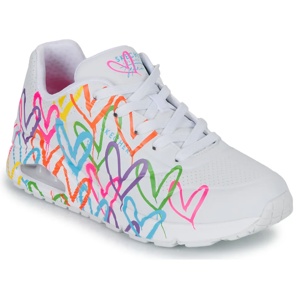 Skechers Uno Highlight Love sneakers wit, foto 3