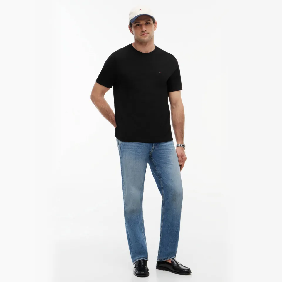 Tommy Hilfiger ESSENTIAL regular fit T-shirt zwart Black