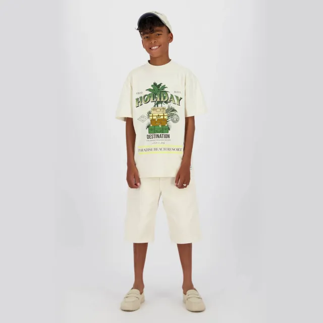 Vingino T-shirt beige met print