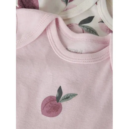 NAME IT BABY katoenen rompers met print (set van 3) roze/donkerrood/ecru, foto 7