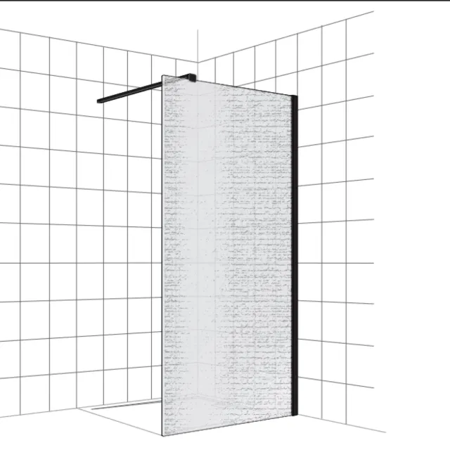 Boss & Wessing Inloopdouche BWS Free Time 100x200 cm Reflex Zwart Timeless Coating Mat Zwart Profiel