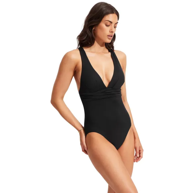Seafolly Collective cross back badpak zwart