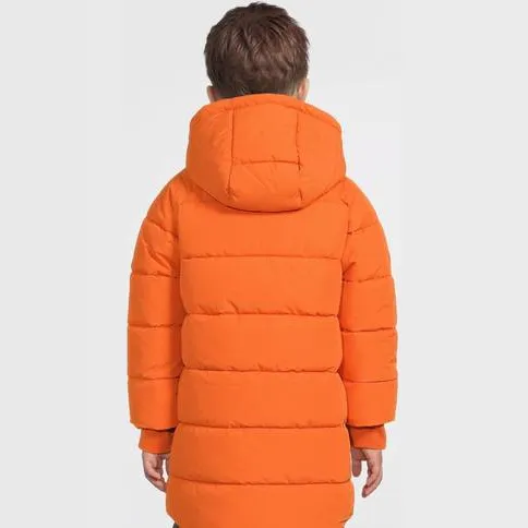 Anytime gewatteerde jas met capuchon oranje, foto 4