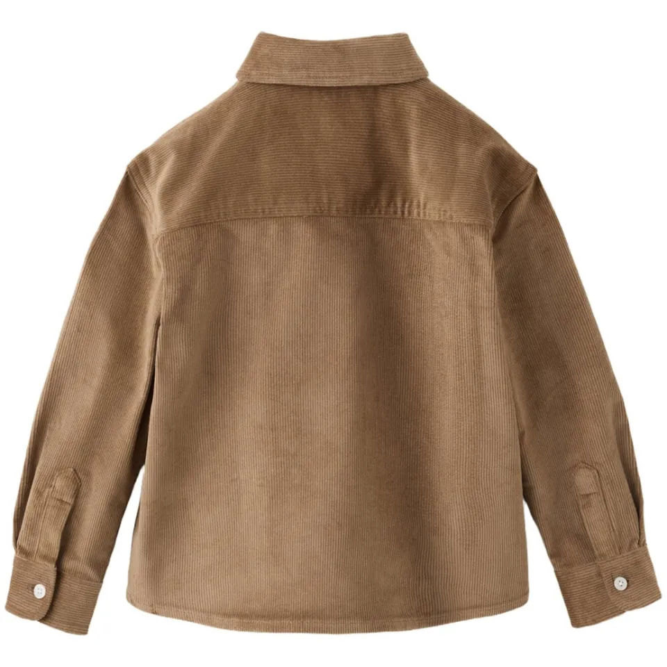 Mango Kids corduroy casual overhemd - bruin, foto 3