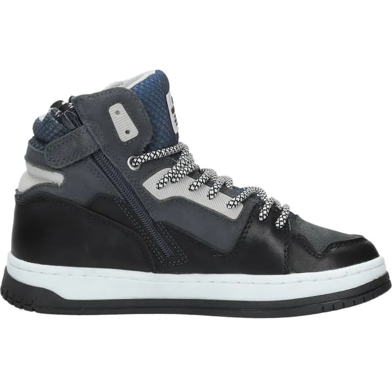 Vingino Joshua Mid hoge sneakers zwart Blauw
