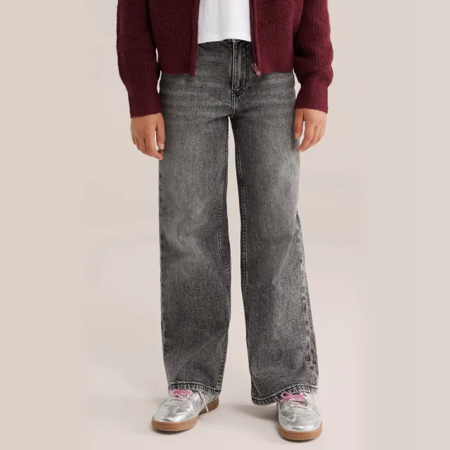 WE Fashion Blue Ridge high waist wide leg jeans grey denim