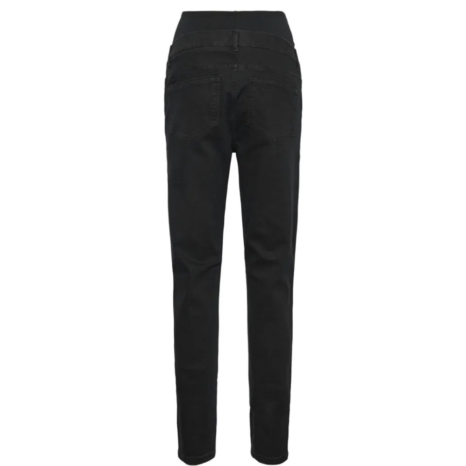 Mamalicious high waist zwangerschaps slim fit jeans black denim, foto 2