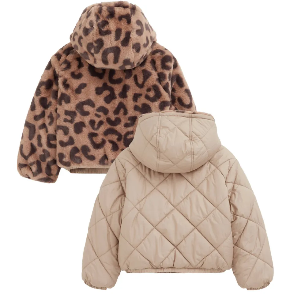 WE Fashion imitatiebont winterjas met panterprint bruin, foto 4