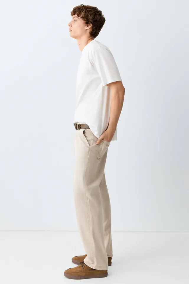Mango TEEN regular fit straight leg jeans - beige lichtbeige