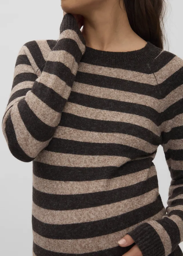 Vero Moda MATERNITY zwangerschaps trui gebreid Bruin/donkerbruin