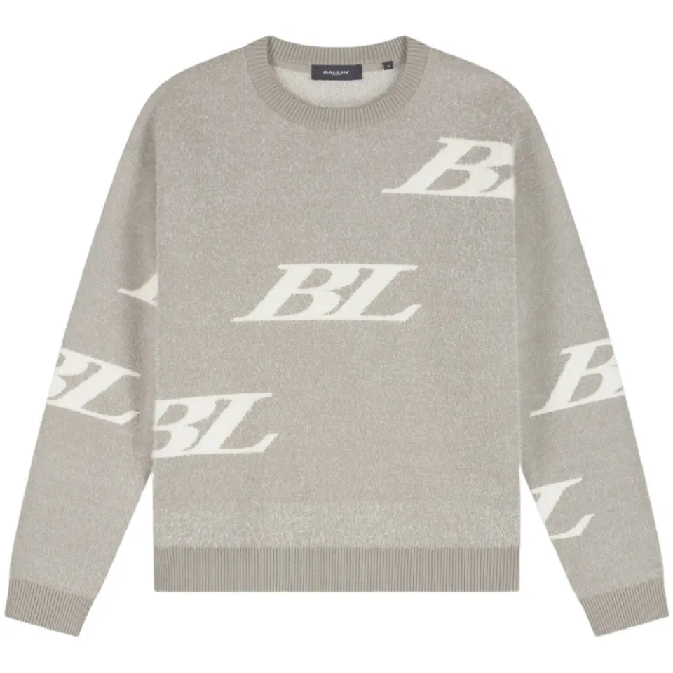 Ballin trui met print - taupe, foto 3