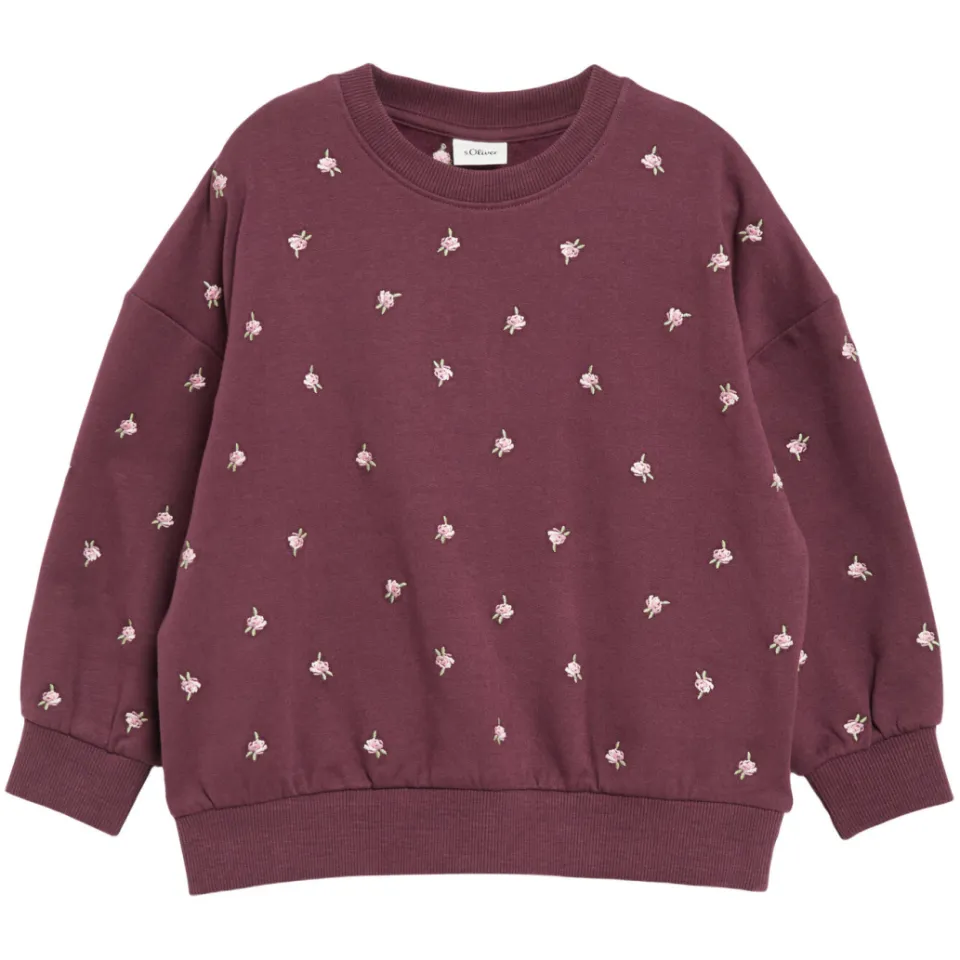 S.Oliver gebloemde sweater - donkerrood, foto 2