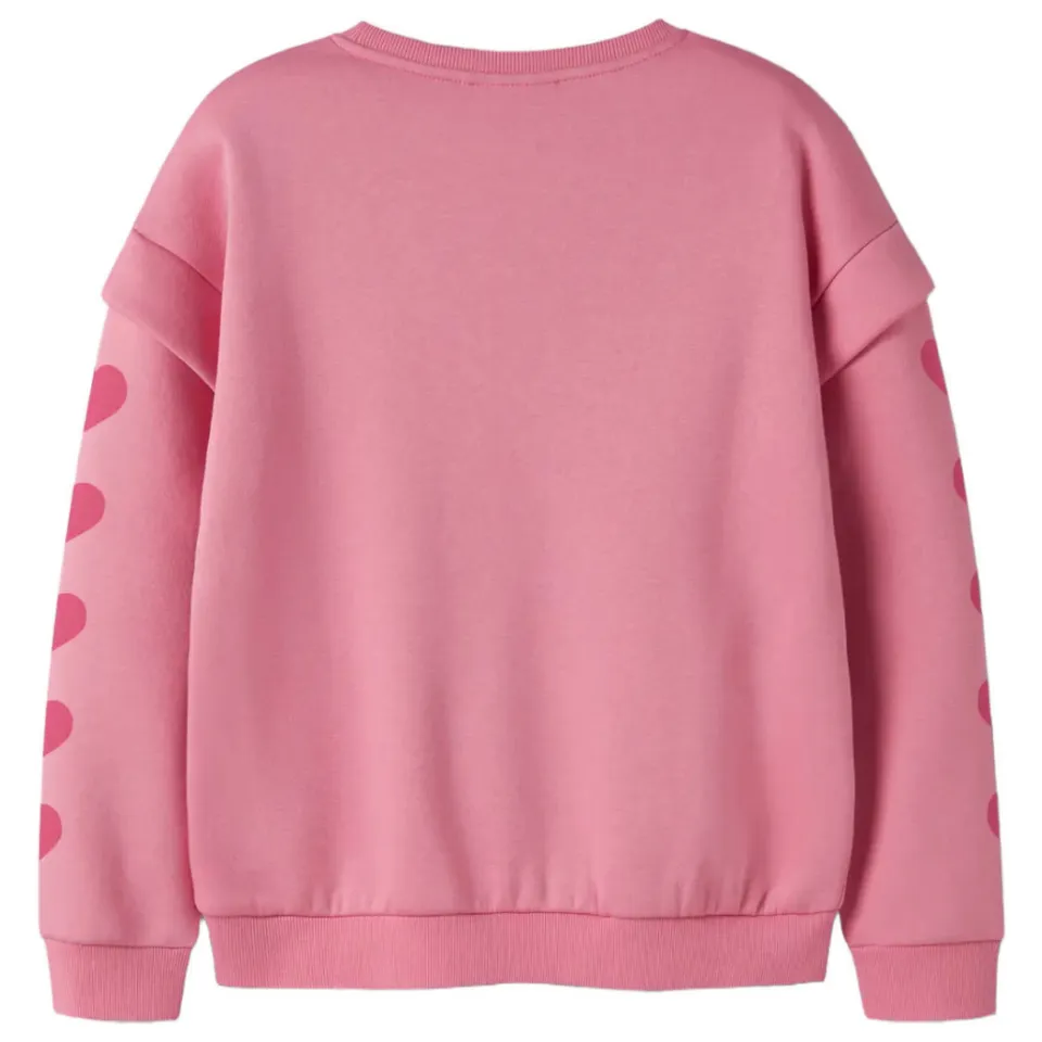 NAME IT KIDS relaxed fit sweater met hartjes - roze, foto 3