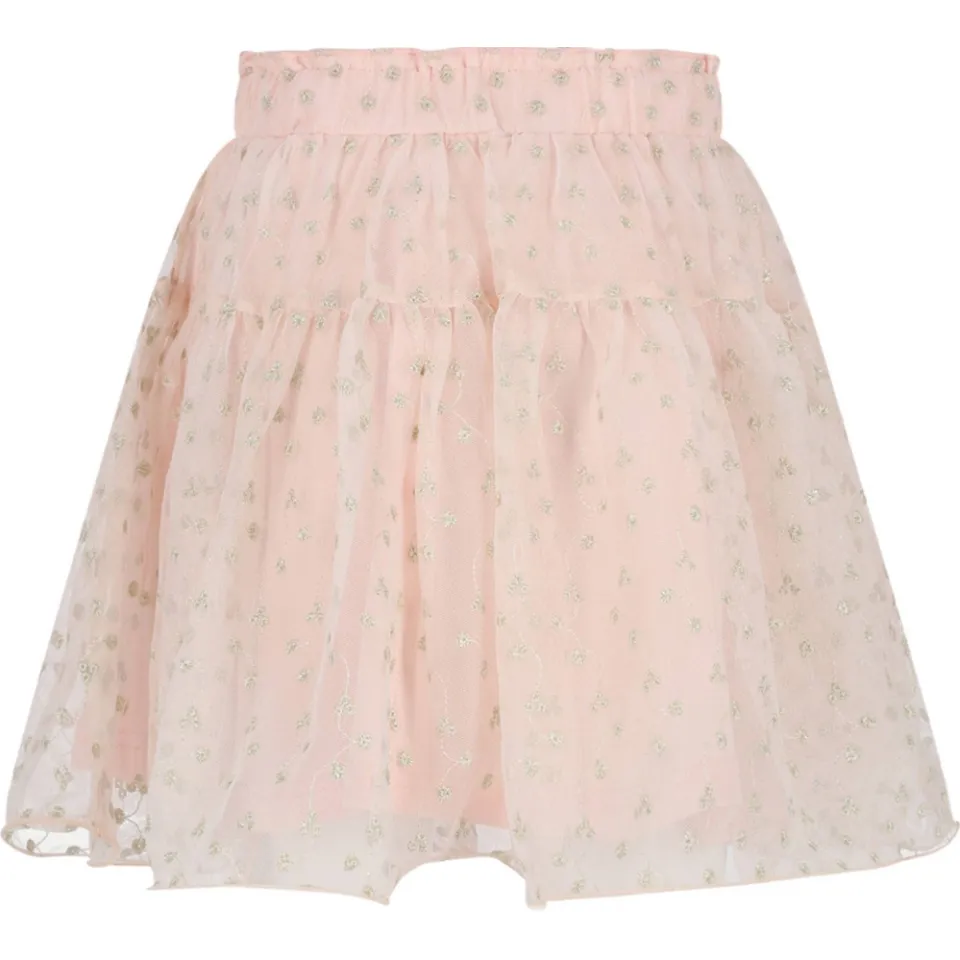 Le Chic gebloemde korte rok lichtroze