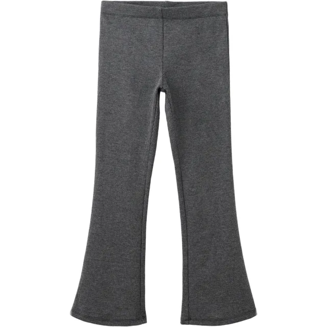 Mango flared geruite legging antraciet