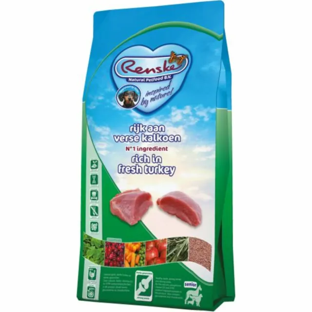 Renske Senior graanvrij hondenvoer kalkoen 12 kg