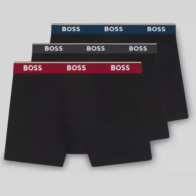 Boss Power boxershorts zwart set van 3, foto 2