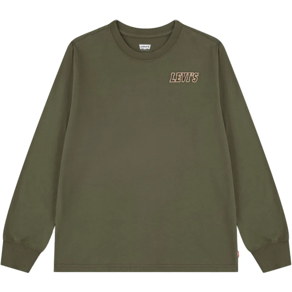 Levi's Kids longsleeve met backprint olijfgroen, foto 2