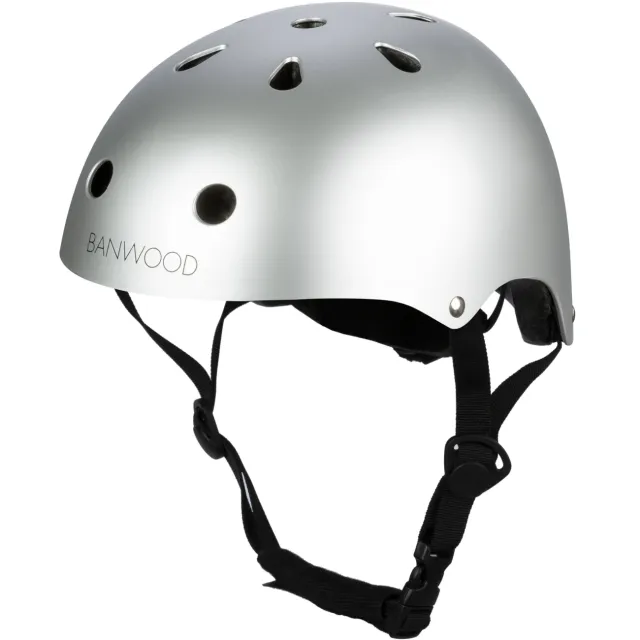 Banwood chroom fietshelm zilver