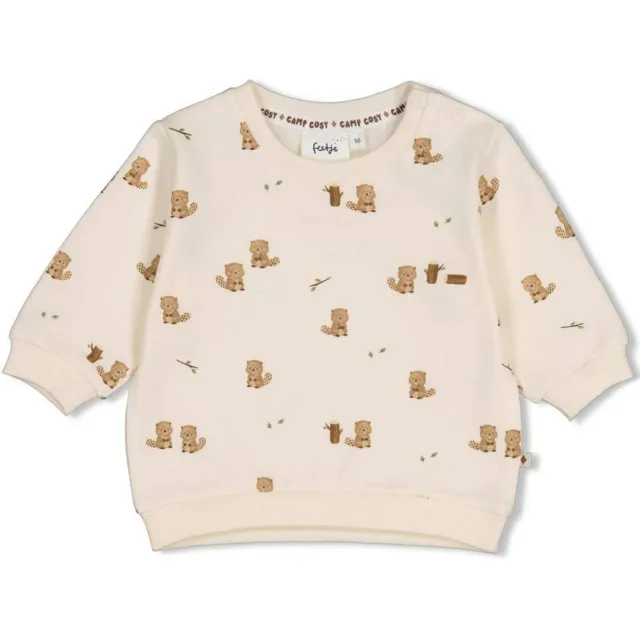 Feetje sweater Tiny Timber Tales - ecru