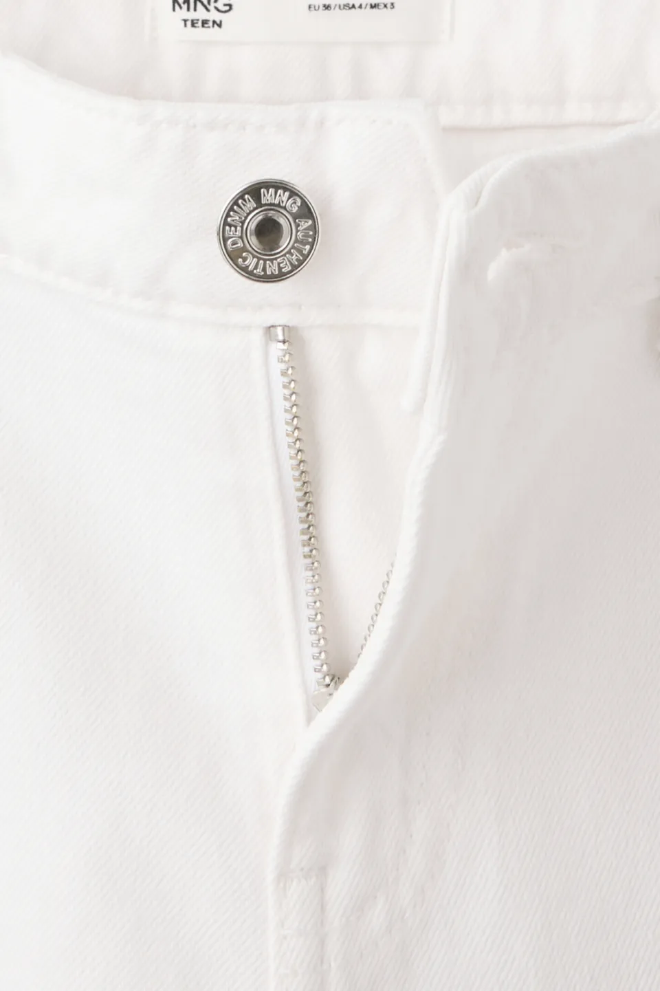 Mango TEEN wide leg jeans - wit, foto 6