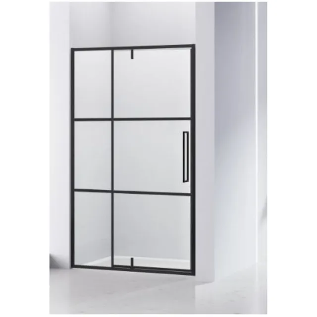 Van Rijn Nisdeur Van Rijn ST04 Aluminium Profiel 6 mm Helder Glas 140x200 cm Zwart Frame