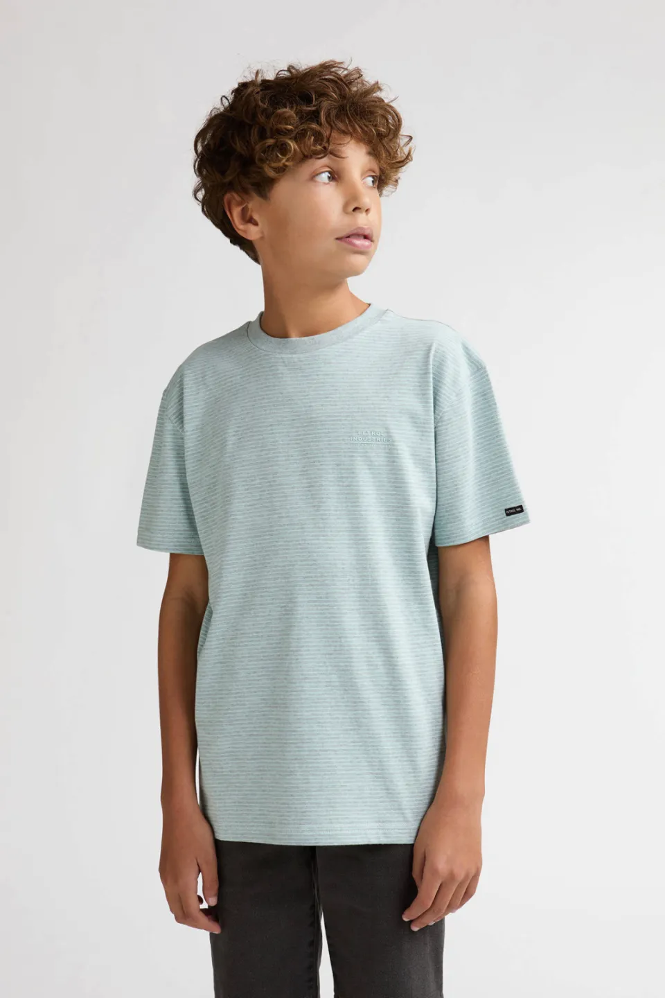Petrol Industries gestreepte t-shirt mintgroen, foto 6