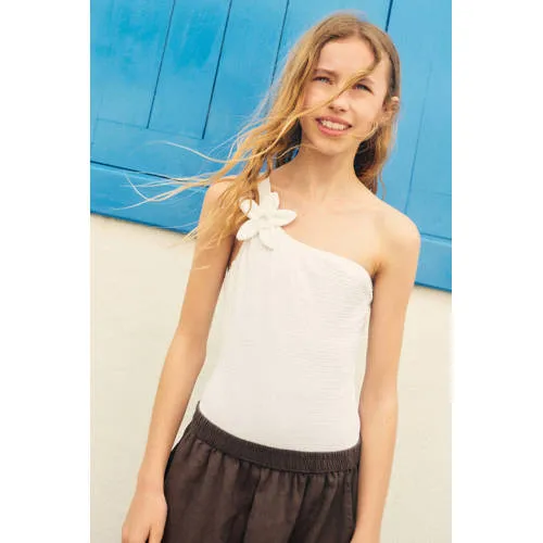 Mango Kids one shoulder badpak wit, foto 5