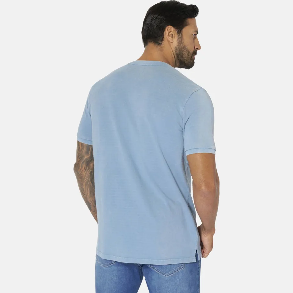 Jan Vanderstorm TAAGURD henley t-shirt blauw, foto 4
