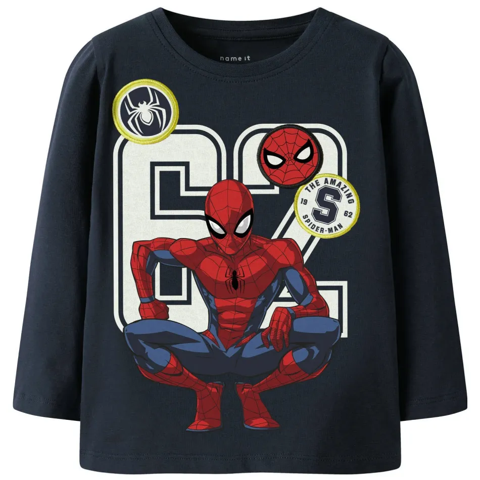 NAME IT MINI Spider-Man longsleeve donkerblauw, foto 2