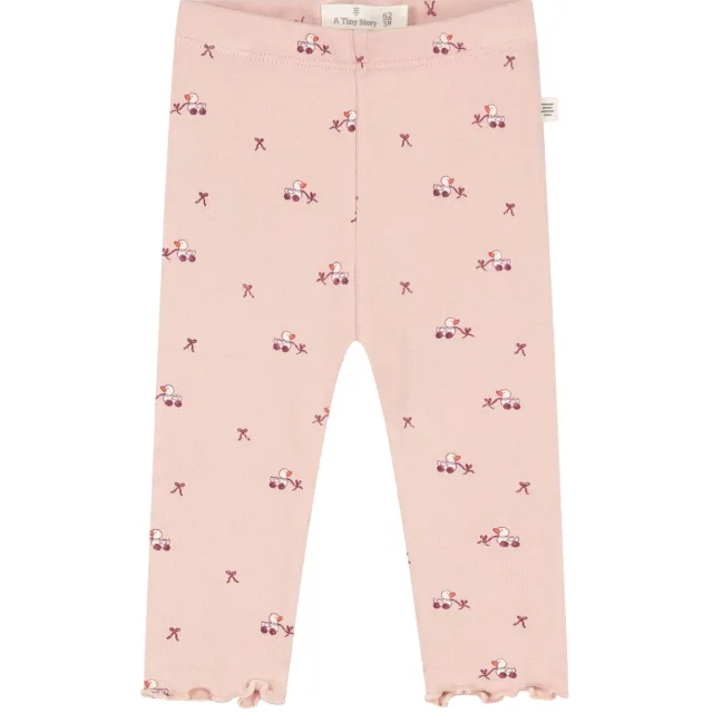 A Tiny Story katoenen babybroek met print lichtroze, foto 2