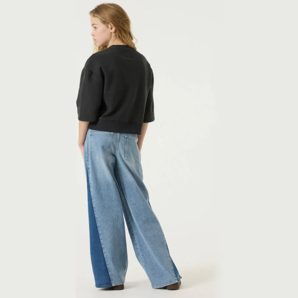 Garcia boxy cropped sweater met tekst - grijs, foto 6