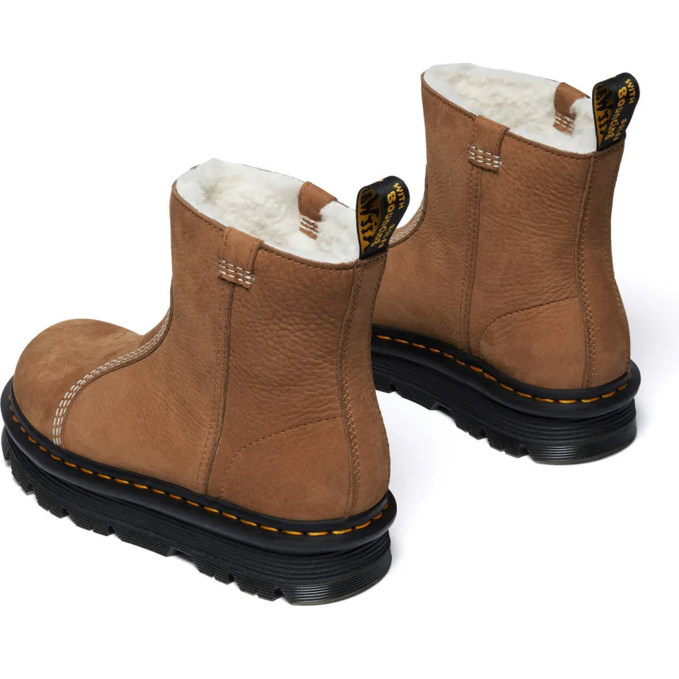 Dr. Martens ZebZag Rigger gevoerde nubuck enkelboots Desert Brown, foto 5