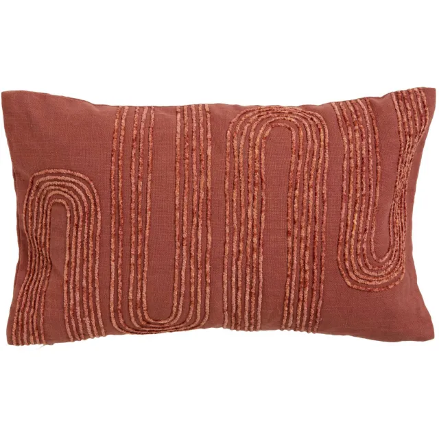 NOUS Living sierkussenhoes Lucera (30x50 cm) terra/rood
