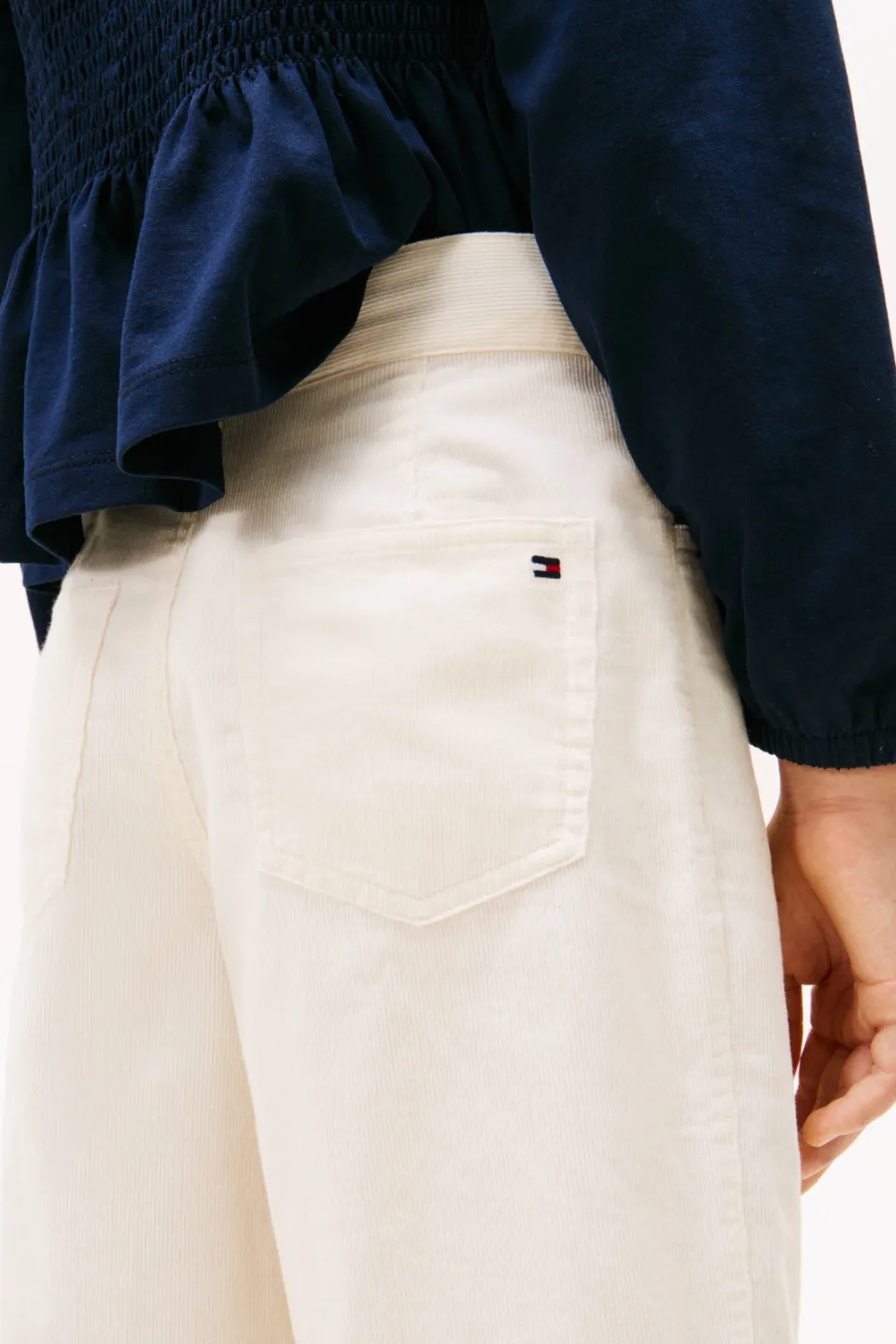 Tommy Hilfiger corduroy casual broek ecru, foto 4