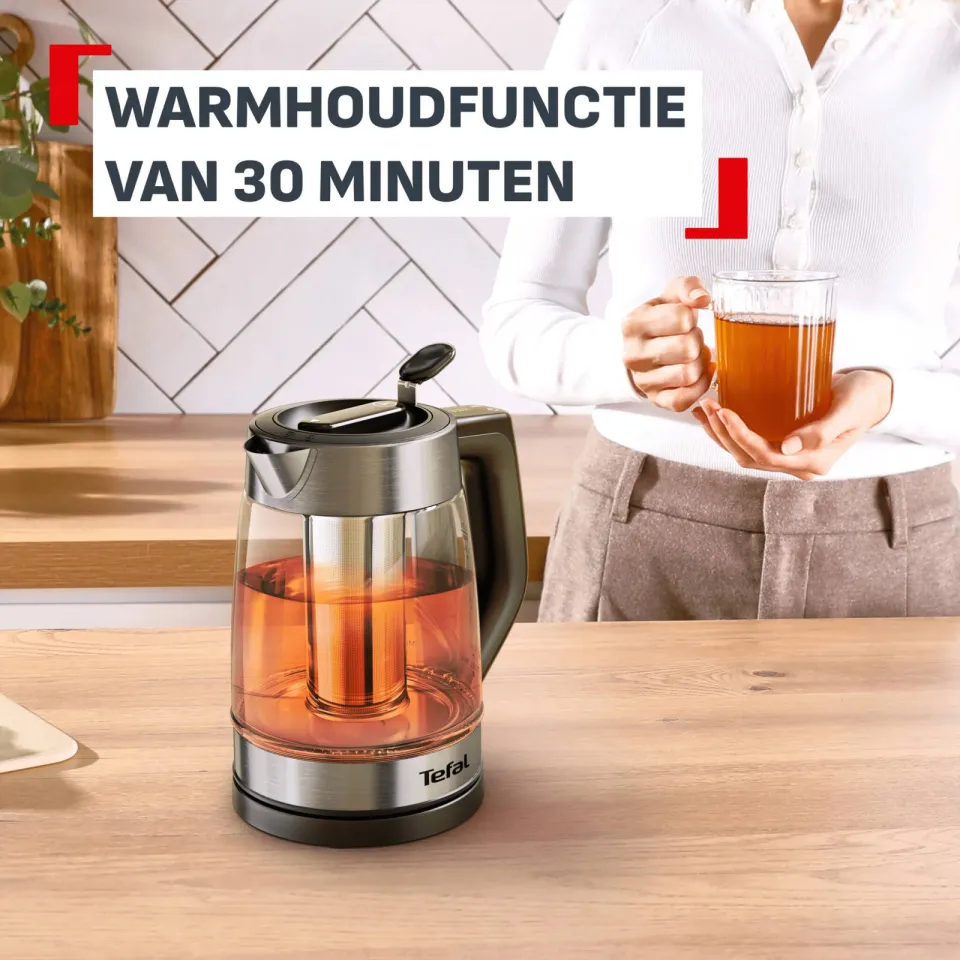 Tefal Element BJ760D 1,7 L waterkoker met temperatuurregeling grijs, foto 3