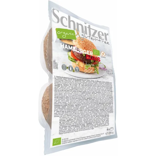 Schnitzer Hamburger Buns Bio 4 stuks