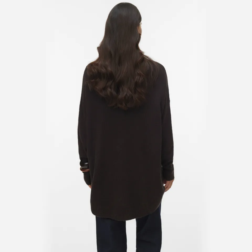 Vero Moda MATERNITY gebreide zwangerschapstrui met wol - donkerbruin, foto 4