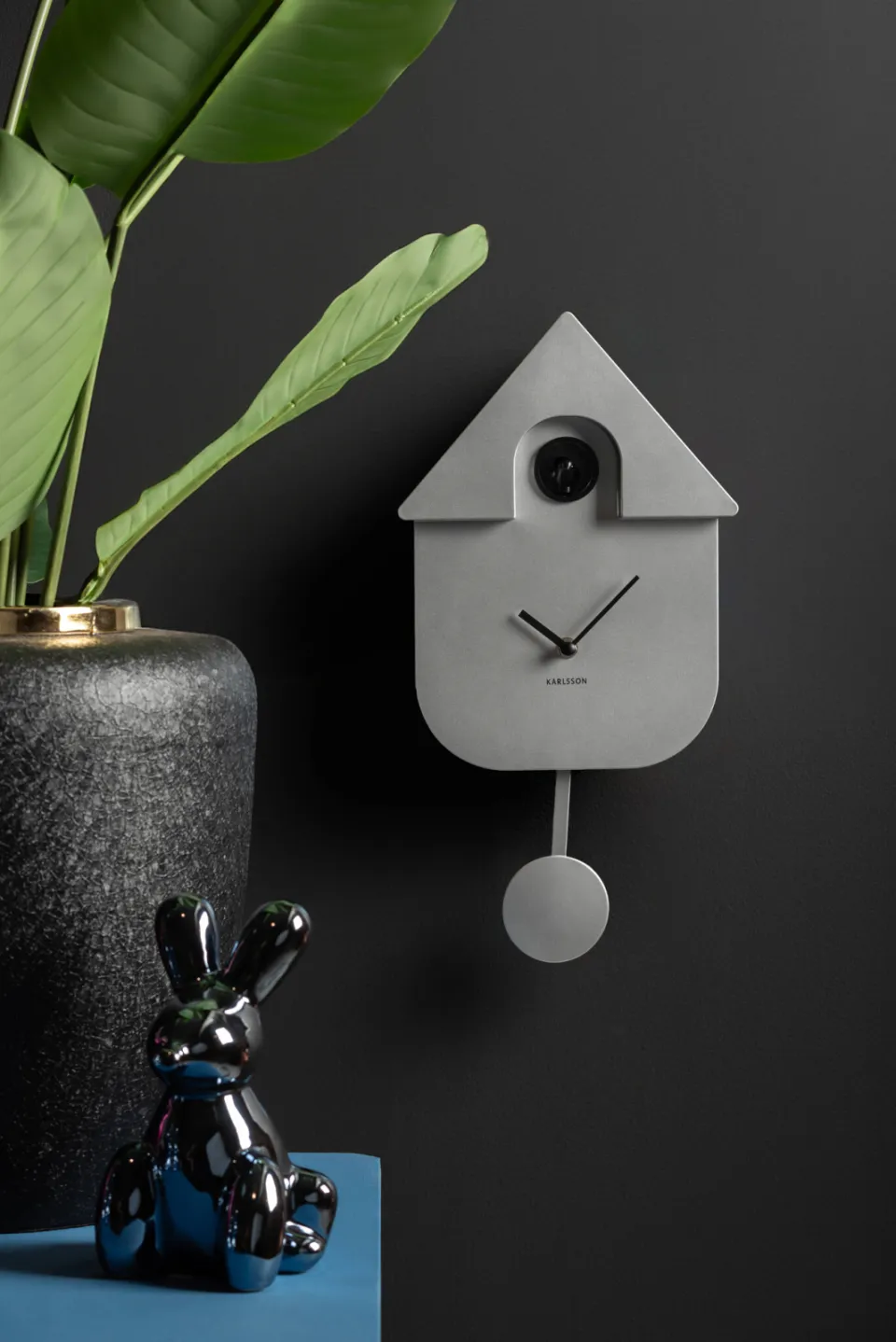 Karlsson Modern Cuckoo koekoeksklok metallic zilver, foto 2