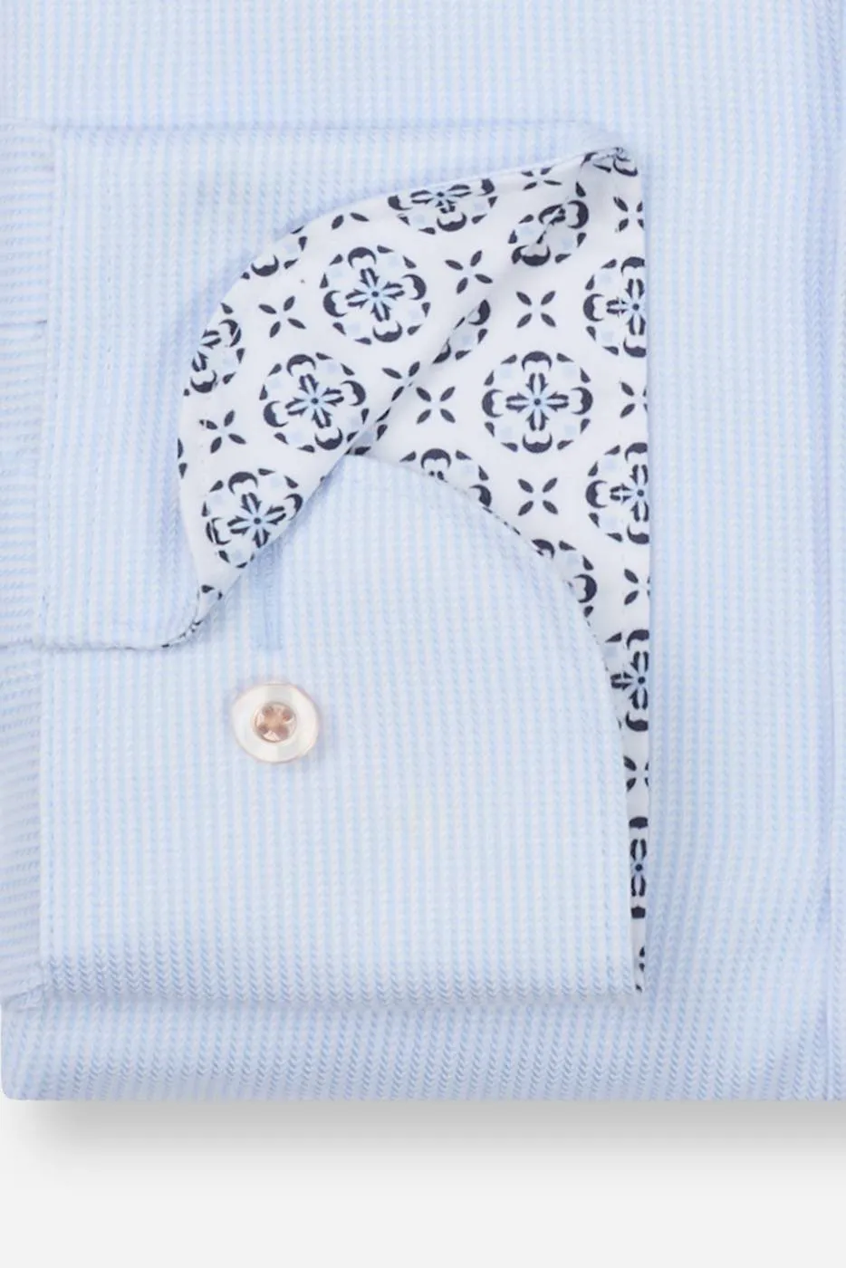Olymp slim fit pied-de-poule overhemd - blauw, foto 3