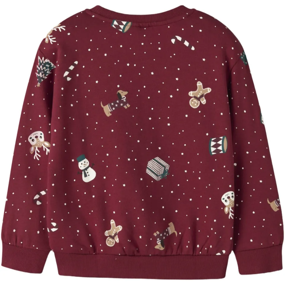 NAME IT MINI sweater met print - donkerrood, foto 2