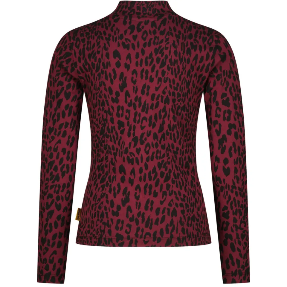 Vingino longsleeve panterprint donkerrood, foto 2