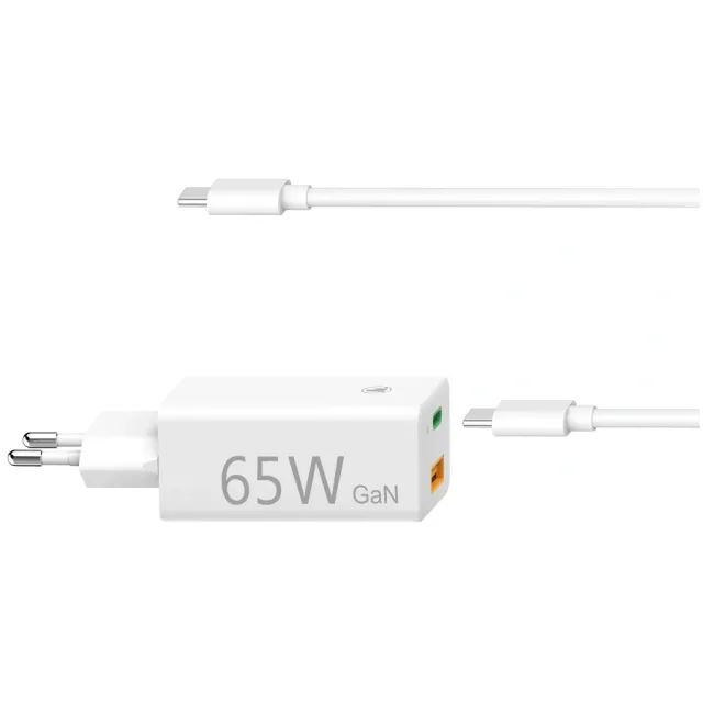 Hama Universele USB-C-notebook-netadapter, GaN, Power Delivery (PD), 5-20V/65W Oplader Wit